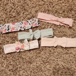 Floral and Pastel Baby Headbands Set